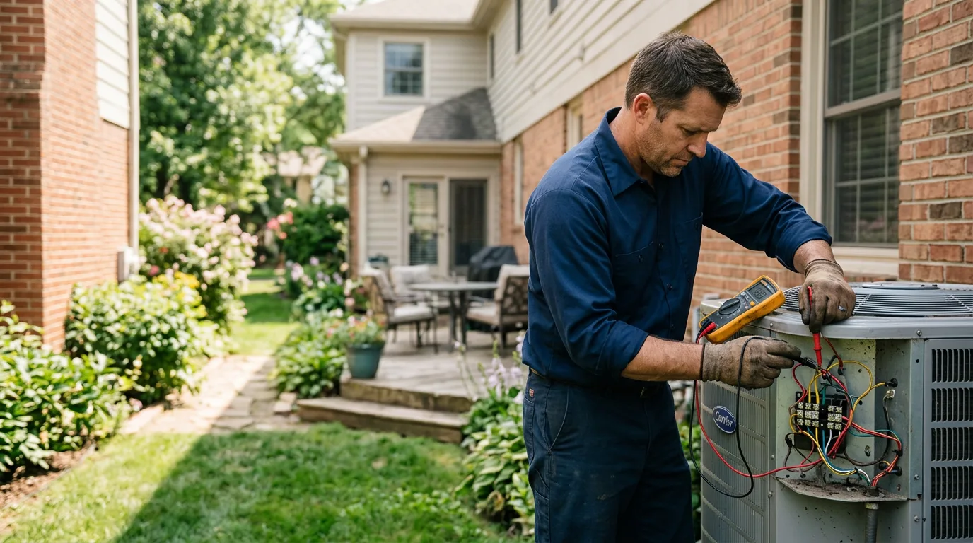 HVAC technician working near New Rochelle, NY